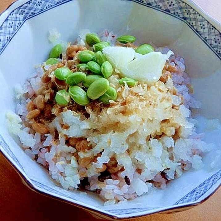 ５分！枝豆焼き&大根おろし❤イソフラボン納豆ご飯♪